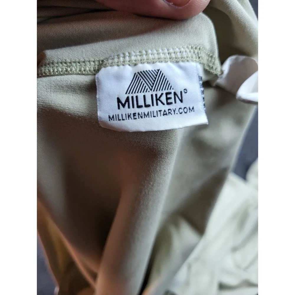 Milliken‎ Military Cold Weather Shirt Men Medium Gold Crew Neck Lightweight Soft